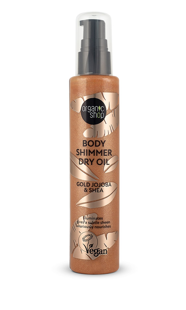 OS Body Shimmer Dry Oil, Ξηρό Λάδι Σώματος για Χρυσή Λάμψη, Jojoba & Καριτέ, 100 ml