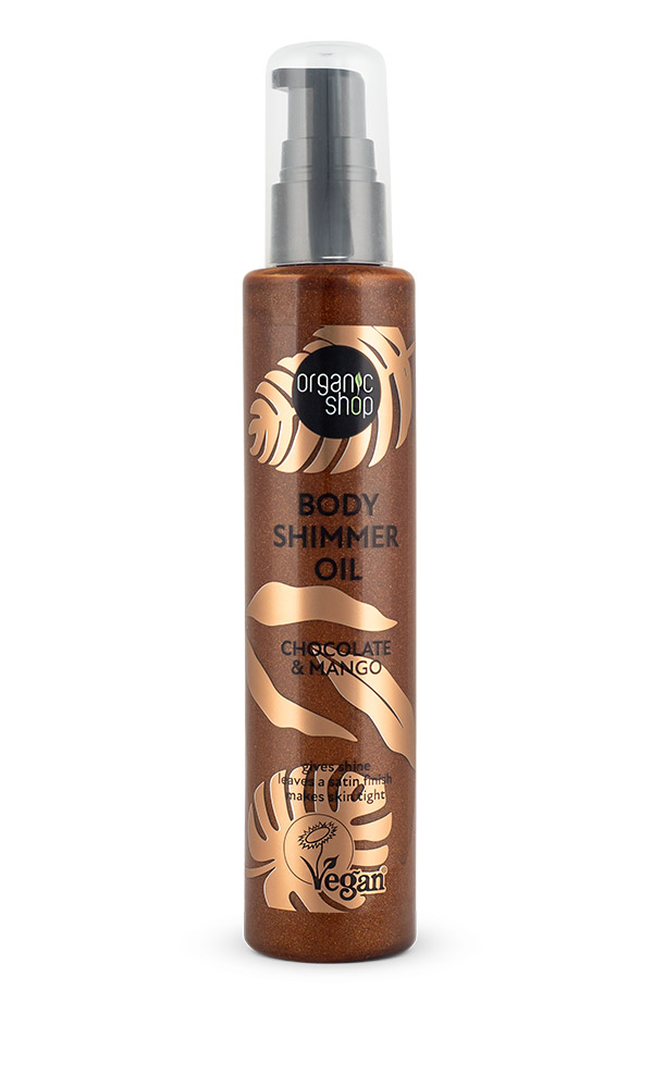 OS Body Shimmer Oil, Λάδι Σώματος για Λάμψη, Σοκολάτα & Μάνγκο, 100 ml