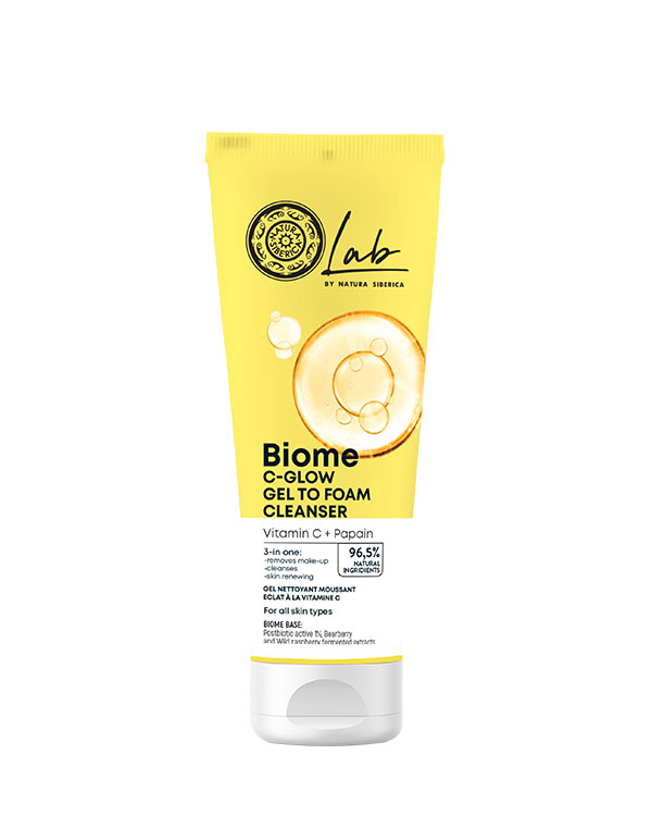 Biome C-Glow Αφρώδες Τζελ Καθαρισμού, 140ml