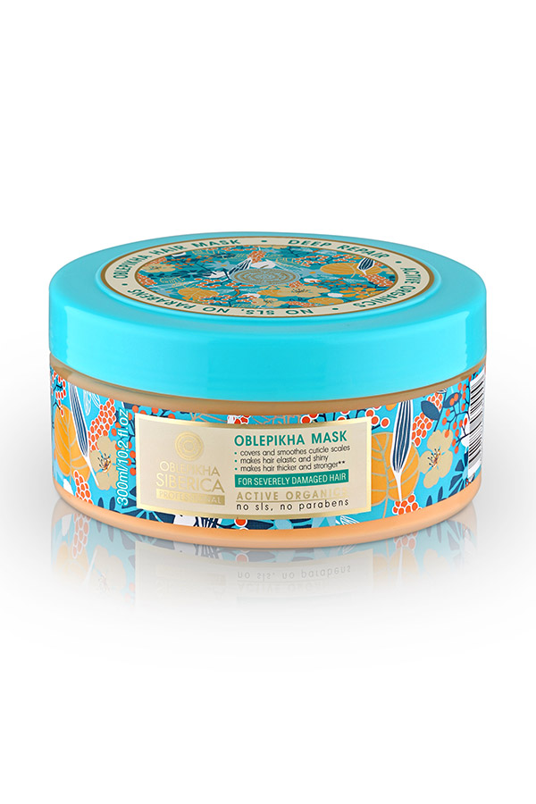 Oblepikha mask for severely damaged hair , μάσκα για πολύ ταλαιπωρημένα μαλλιά , Βαθιά επανόρθωση , 300ml. 000008EC