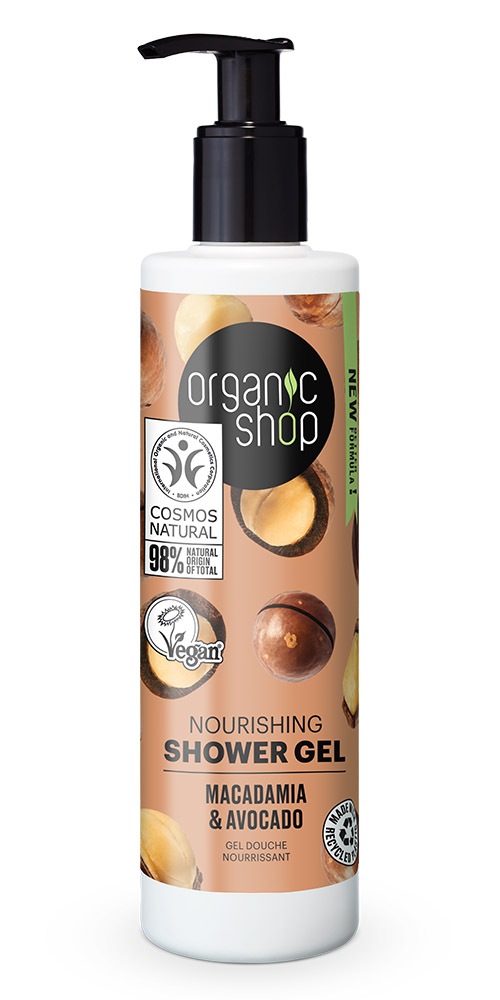 Organic Shop Aφρόλουτρο Eυεξίας, Macadamia & Αβοκάντο, 280ml