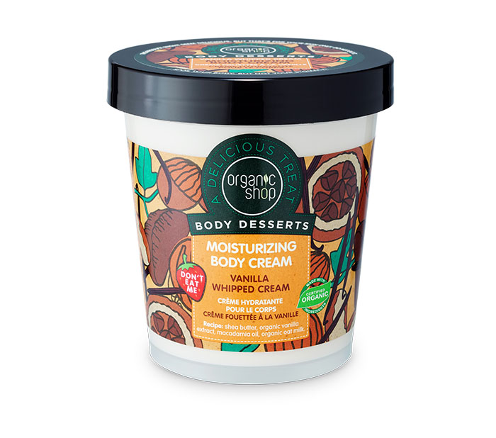 Organic Shop Body Desserts Vanilla Whipped Cream , Ενυδατική κρέμα σώματος Βανίλια Σαντιγύ , 450 ml.