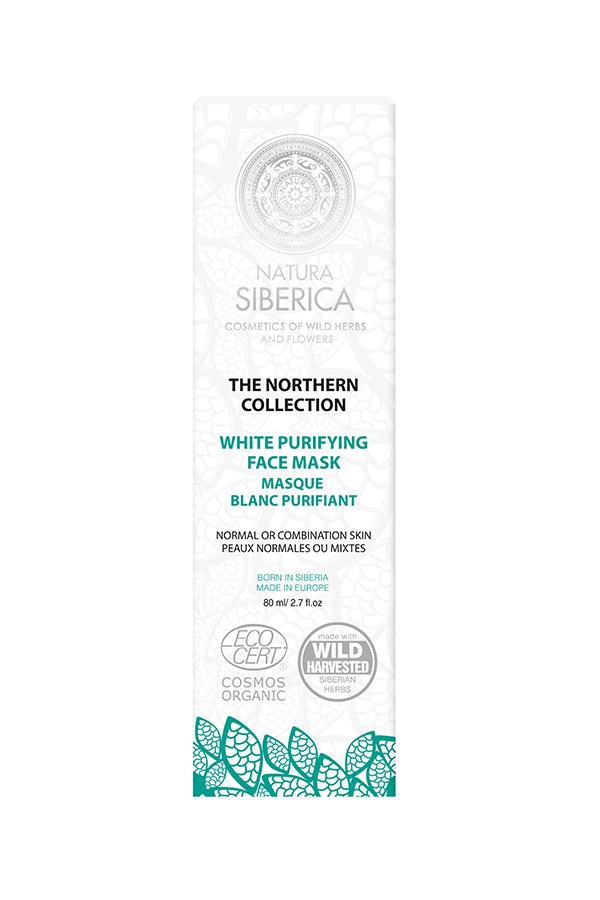 Northern Collection White Purifying Face Mask , Λευκή μάσκα καθαρισμού προσώπου , για καθαρή και λαμπερή επιδερμίδα , κατάλληλο για κανονικές ή μικτές επιδερμίδες , για όλες τις ηλικίες , 80ml.